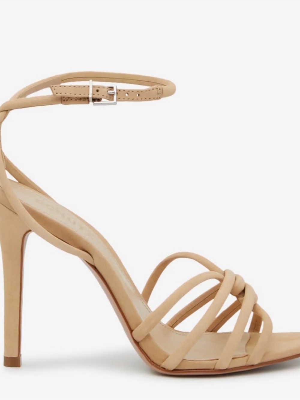 NWT: SCHUTZ Rachel Ankle‑Buckle High Heel Sandal in Nude -Size 7 - Picture 3 of 12